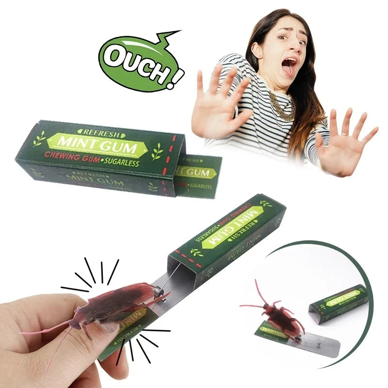 🪳😱 Fake Chewing Gum Prank – Surprise Cockroach Gag Toy