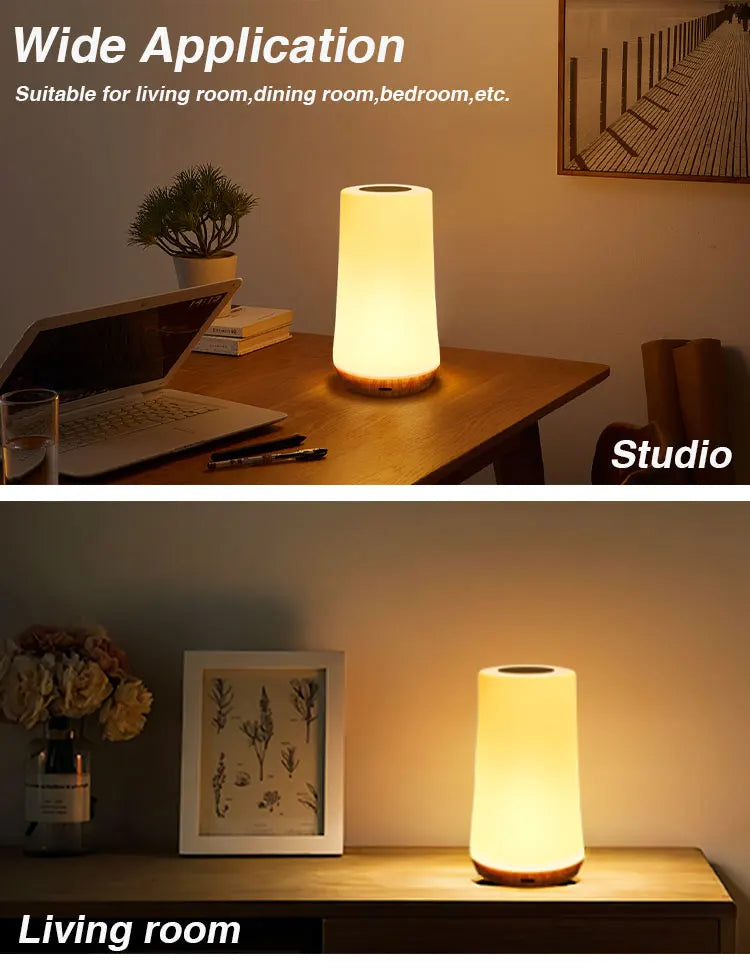 RGB Lamp 13 Colours • Touch & Remote Control • Rechargeable – Dimmable Bedside Light