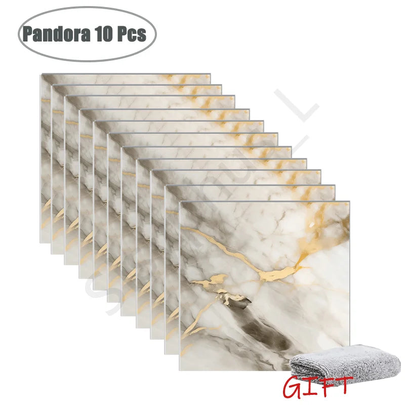 ✨ Marble-Style Waterproof Tile Stickers (10–50 pcs) – Peel & Stick Wall Decor 🧱✨