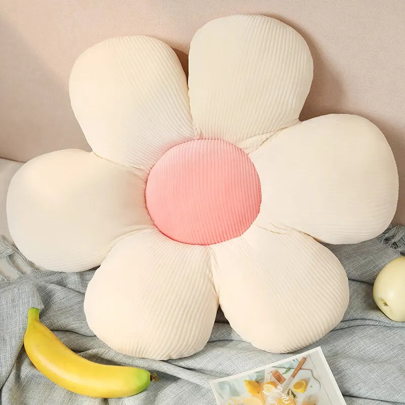 Peluche Coloured Flower 35cm - Soft Decorative Pillow 🌼✨