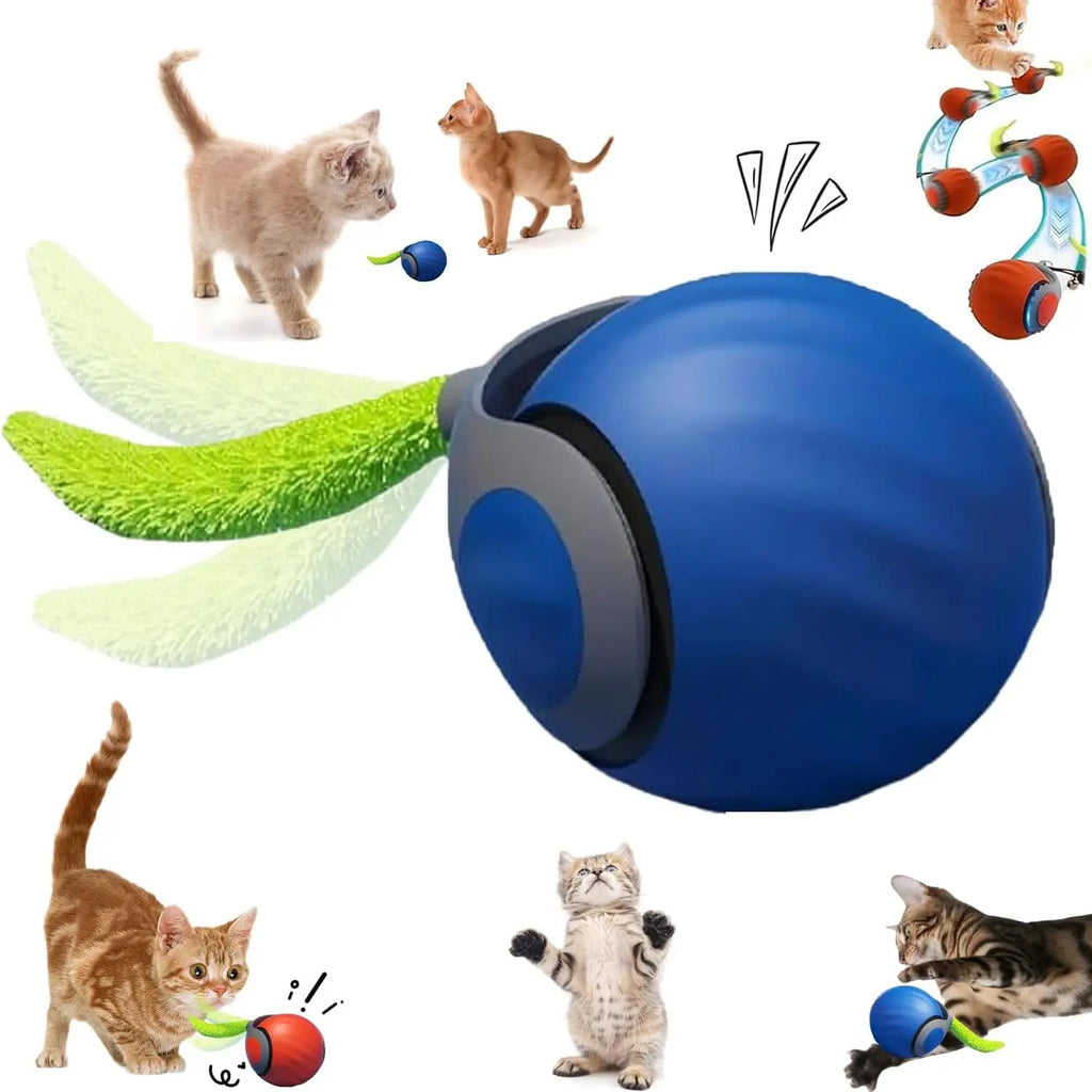 🐾 New Speedy Tail 2.0 Interactive Cat Toy – Smart Rolling Ball with Adjustable Speeds 🐾