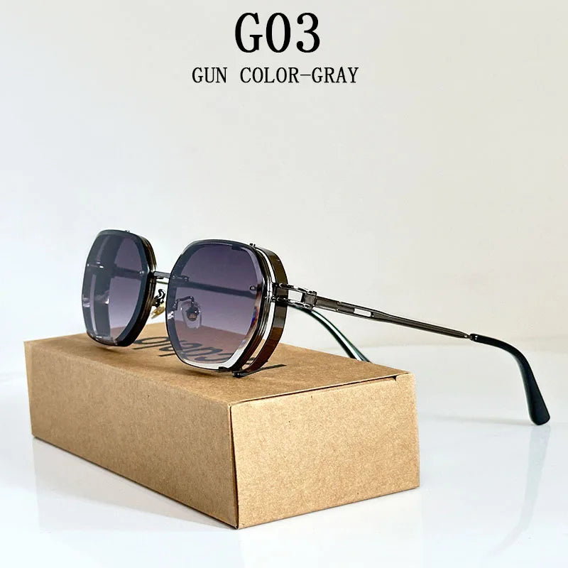 Steampunk Square Sunglasses 😎✨ – Occhiali da Sole Unisex Vintage & Fashion