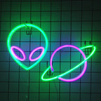 🎃 Neon LED Horror-Cute Wall Lights | Luminescent Wall Decorations 🦇✨