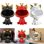🐱✨ Lucky Cat Storage Statue – Cute Cartoon Catch-All Tray Decor