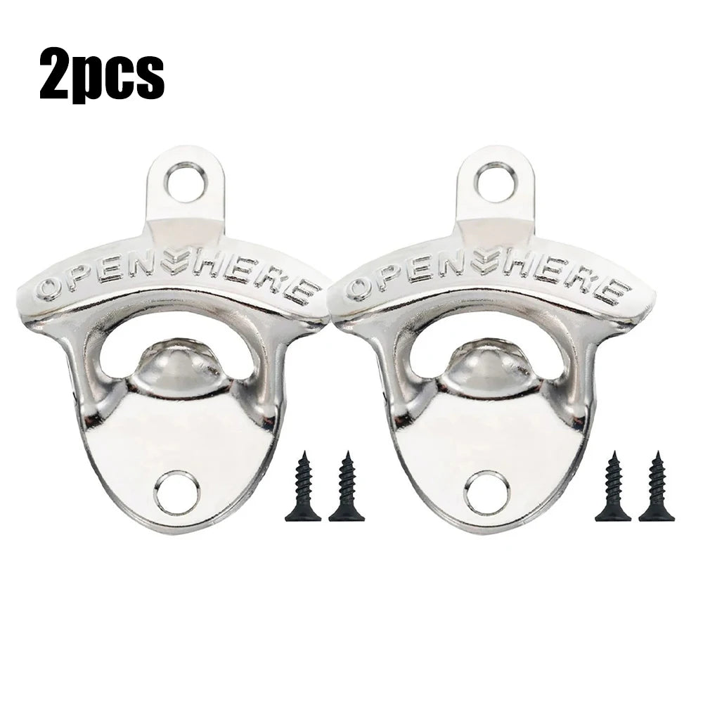 🍺🔩Vintage Zinc Alloy Wall Bottle Opener - Retro Style, Wall Mounting