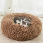Soft Nest Bed for Dogs and Cats - Ultra-Soft Round Plush Kennel