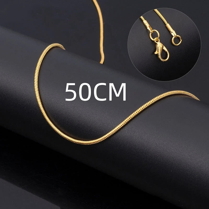 ✨ Minimalist Unisex Stainless Steel Chain Necklace – Gold & Silver 💫