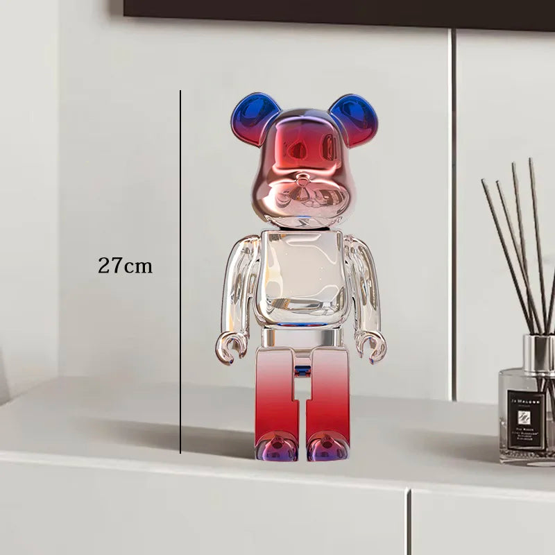 🧸✨ Graffiti Bear Resin Statue – 27cm Artistic Decor Figurine
