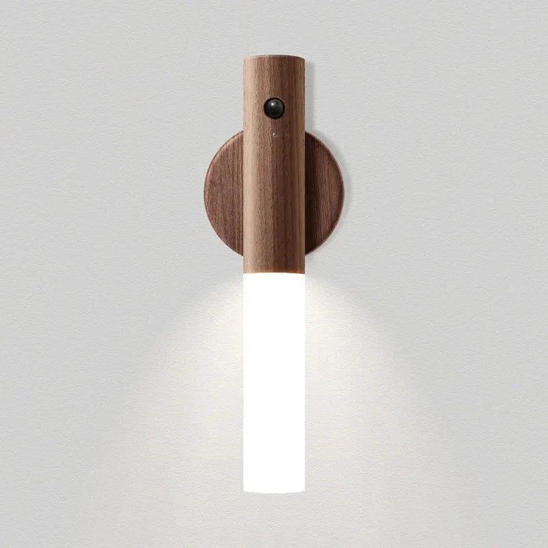 Magnetic Motion Sensor LED Light – USB Wooden Night Light 🌙✨
