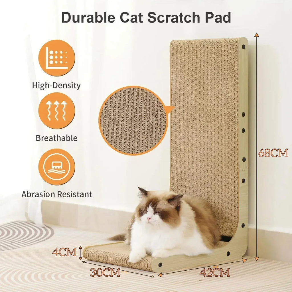 🐾 Cat Corner Scratching Ramp – Vertical Corner Scratcher