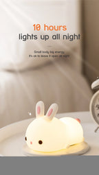 Rabbit Lamp RGB 16 Colours - Silicone Night Light Touch & Rechargeable 🌙✨