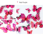 🌈 3D Butterfly Wall Stickers – Double-Layer Decorative Set (12pcs) 🦋✨