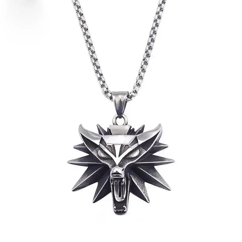 🐺 Men’s Wolf Pendant Necklace – Bold Nordic Style Jewelry