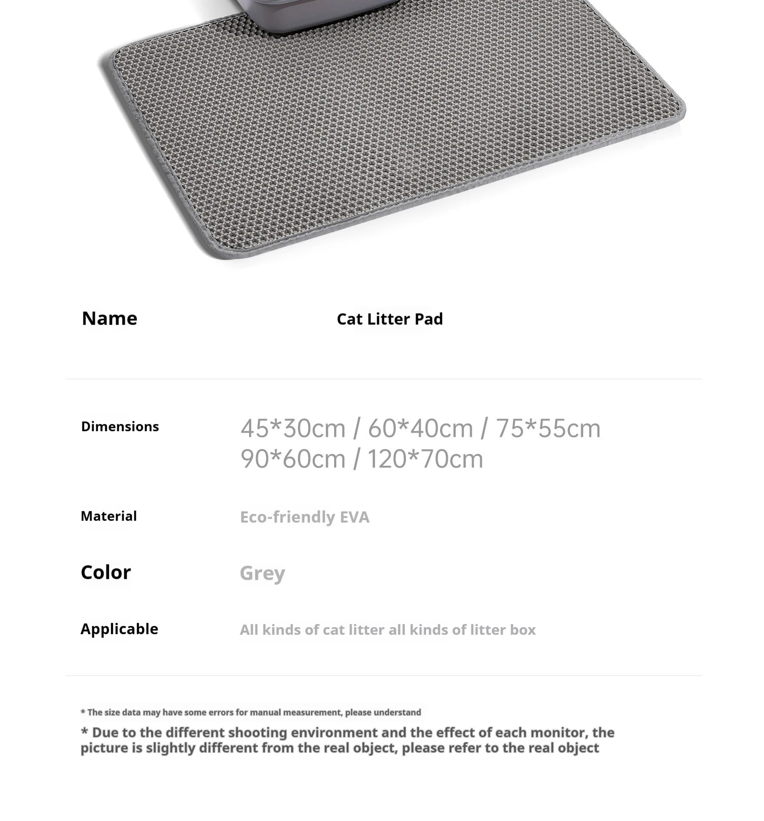 Double-Layer Cat Litter Trapping Mat 🐾 | Waterproof, Easy-Clean & Anti-Tracking