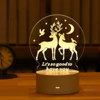 💡 3D Visual Illusion Night Light – LED Desk Lamp