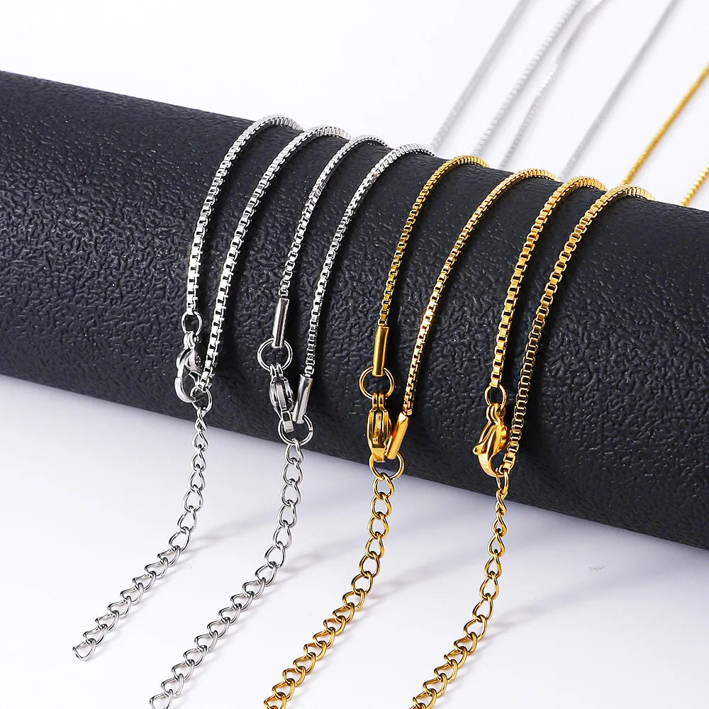 ✨ Unisex Minimalist Chain Necklace – Gold & Silver (Multiple Lengths) ✨