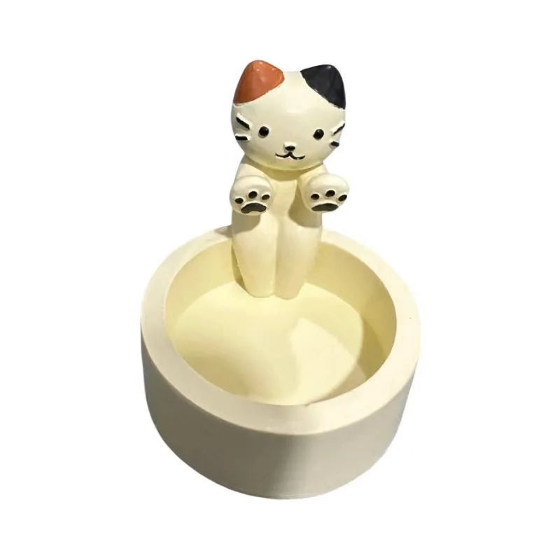Ceramic "Cute Cat" Candle Holder - Cute Home Decoration 🐱🕯️