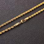 🔗 Bold Men’s Pendant Necklace – Stainless Steel Statement Chain (Gold & Silver)