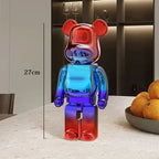 🧸✨ Graffiti Bear Resin Statue – 27cm Artistic Decor Figurine