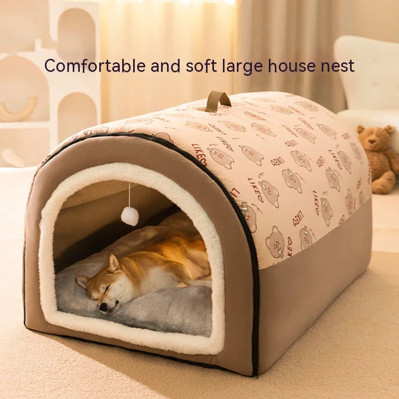 Cozy Arch Pet House 🐾 Soft Enclosed Bed for Cats & Small Dogs