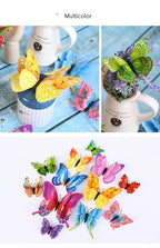 🌈 3D Butterfly Wall Stickers – Double-Layer Decorative Set (12pcs) 🦋✨