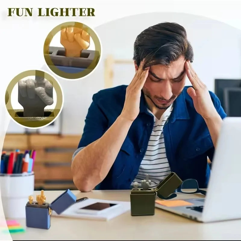 🔥 “Middle-Finger Prank Lighter” – Hilarious Trick Gadget 🔥