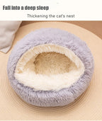 2-in-1 Nest Bed for Cats and Dogs - Soft, Enveloping and Transformable | 40-50-60 cm