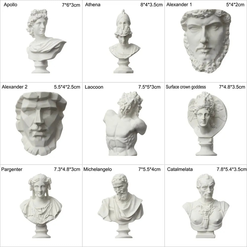 🌟 “Mini Classical Bust Statues – Art Legends Collection 🎨✨”