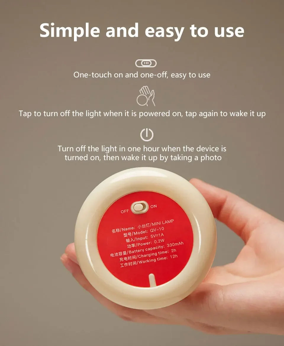 Mini Lamp “Mushroom Glow” 🌙🍄 – USB rechargeable LED, touch control