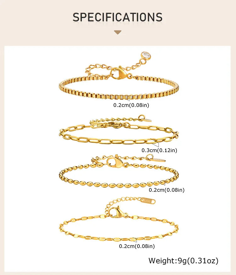 ✨ Elegant Minimalist Gold Bracelet – Women’s Delicate Jewelry ✨