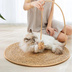 🐱 Scratch & Play Round Cat Mat — Natural Sisal Fun Pad