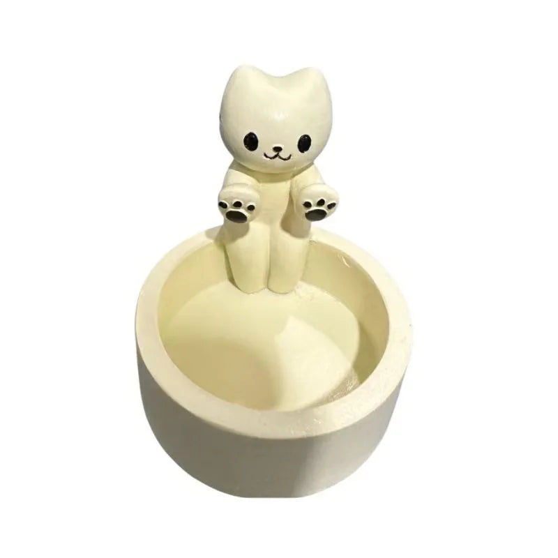Ceramic "Cute Cat" Candle Holder - Cute Home Decoration 🐱🕯️