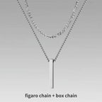 🔗 Bold Men’s Pendant Necklace – Stainless Steel Statement Chain (Gold & Silver)