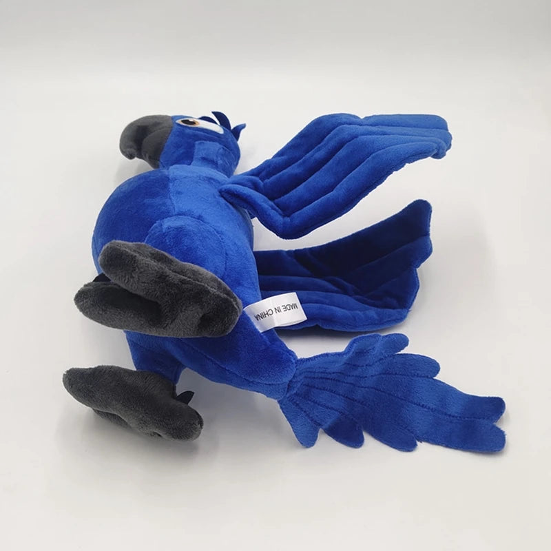 🦜 Plush “Rio” – Blu & Jewel | Peluche Super Soft 35 cm