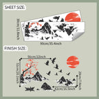 🌄 Chinese Ink Landscape Wall Stickers – 3-Piece Set
