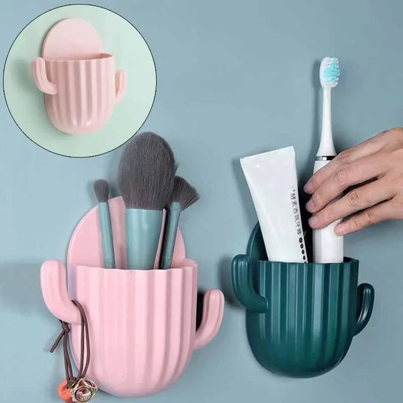 Cactus Wall Holder 🌵 - Toothbrush Holder / Multi-purpose Remote Control Holder
