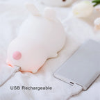 Rabbit Lamp RGB 16 Colours - Silicone Night Light Touch & Rechargeable 🌙✨