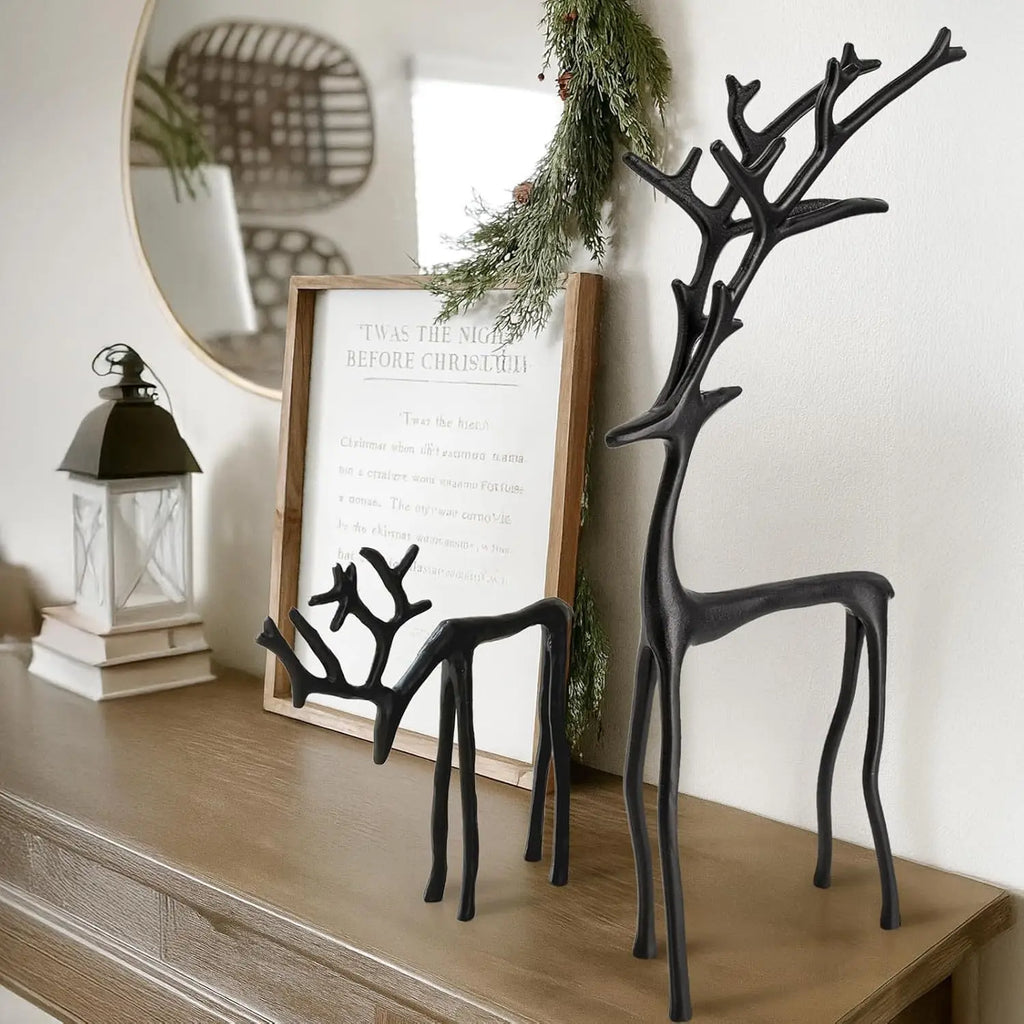 ✨ Modern Minimalist Reindeer Sculptures – Nordic Art Décor (Single or Set) 🦌
