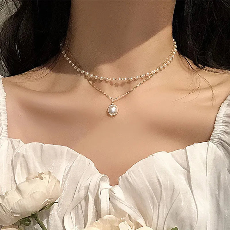 ✨ Fashion Pearl & Pendant Necklace – Elegant Women’s Jewelry 💎✨