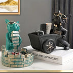🐶 French Bulldog Luxury Tray Holder – Stylish Home Organizer