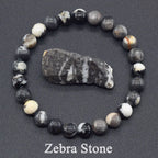 🌈 Natural Stone Energy Bracelet – 8mm Crystal Beads ✨