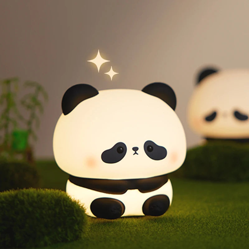 Panda LED Night Light –Soft Silicone Night Lamp, Touch & USB Rechargeable 🐼✨