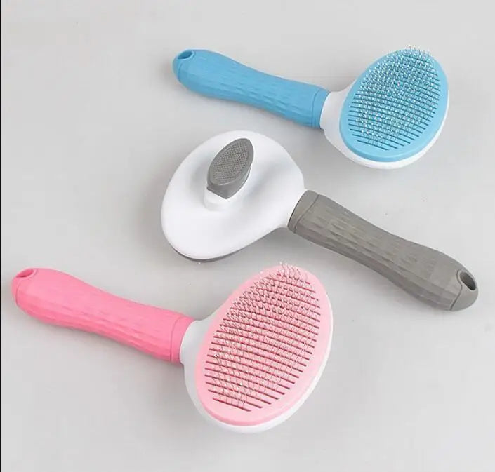 🐾 Self-Cleaning Pet Grooming Brush — Easy Fur Removal ✨