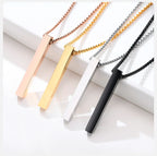 ✨ Minimalist Long Bar Pendant Necklace – Unisex Elegance ✨