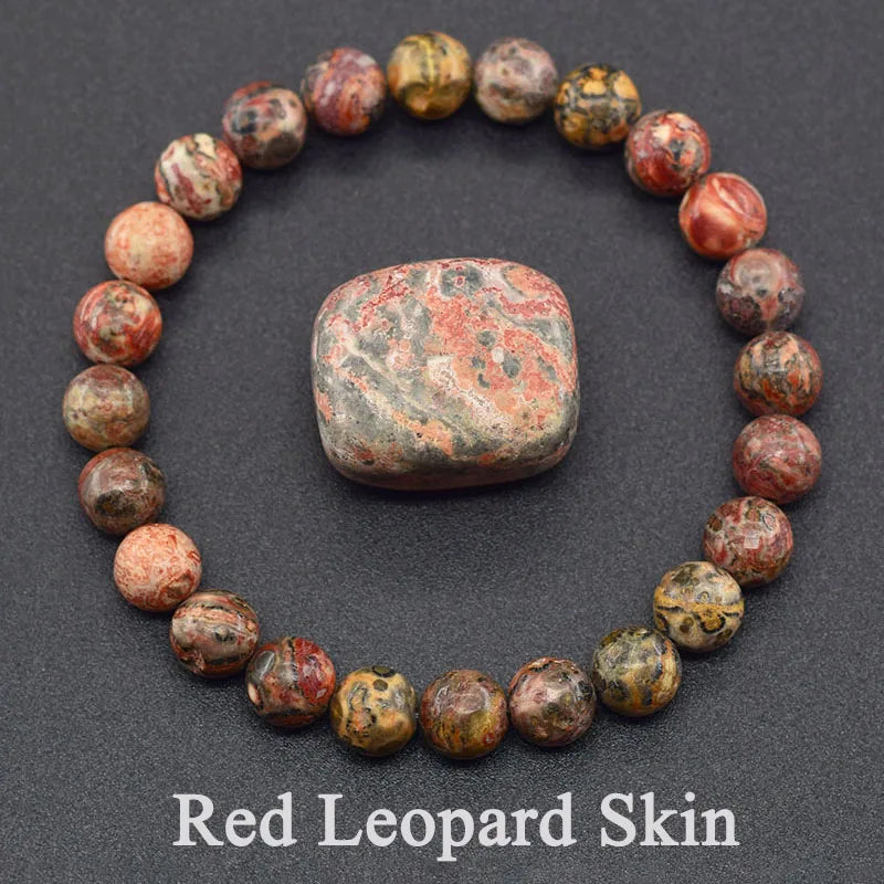 🌈 Natural Stone Energy Bracelet – 8mm Crystal Beads ✨