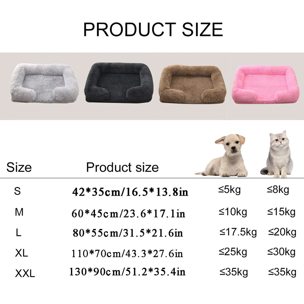 Soft Square Kennet for Dogs and Cats - Plush Bed with Removable Cushion 🐾✨