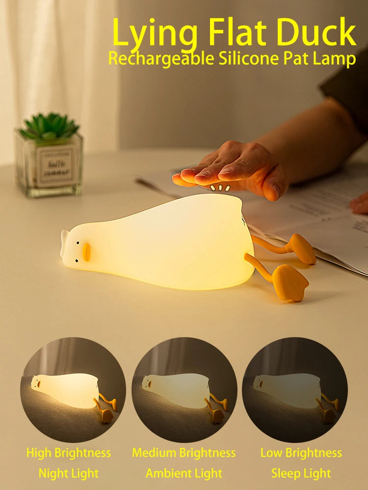 🌙 Cute DAC Silicone Night Light –Rechargeable LED for Bedroom
