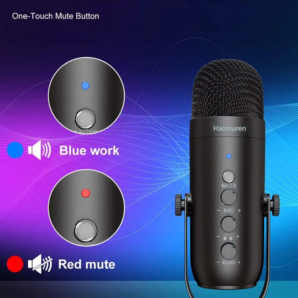 🎤 Pro Studio USB Microphone – Perfect for TikTok, Streaming & Voiceovers ✨