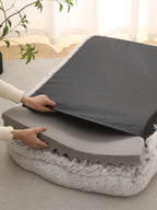 Soft Square Kennet for Dogs and Cats - Plush Bed with Removable Cushion 🐾✨