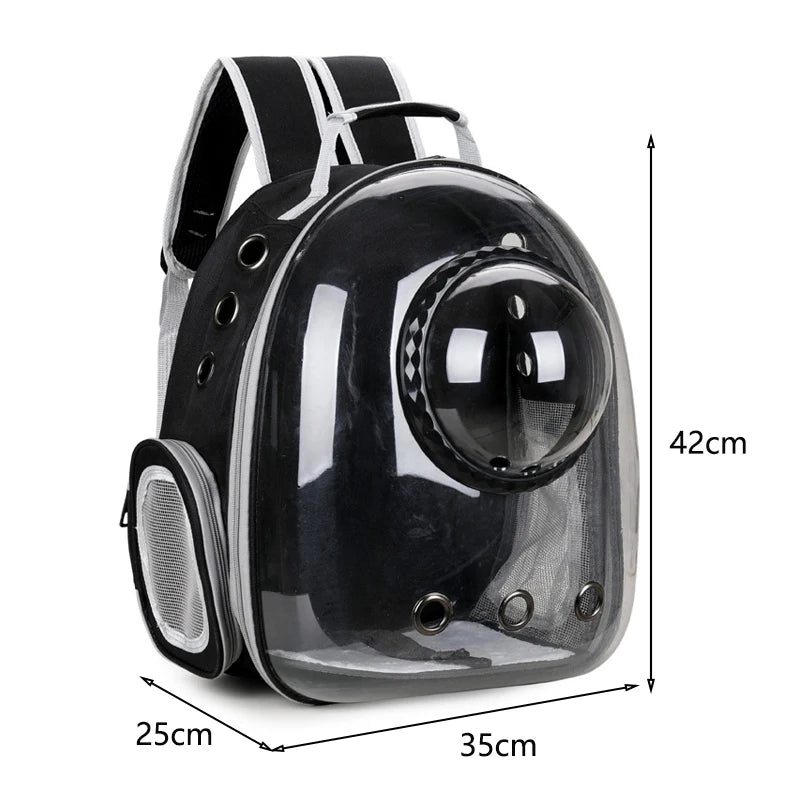 🐾 Crystal-Clear Pet Travel Backpack – Transparent Air-Flow Carrier 🎒✨